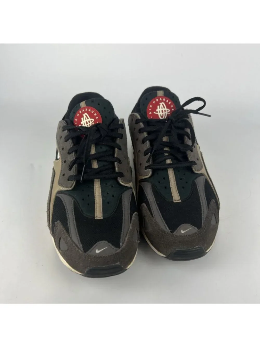 Nike Air Huarache Men's Running Shoes Black Gray Size 9.5 Sneakers